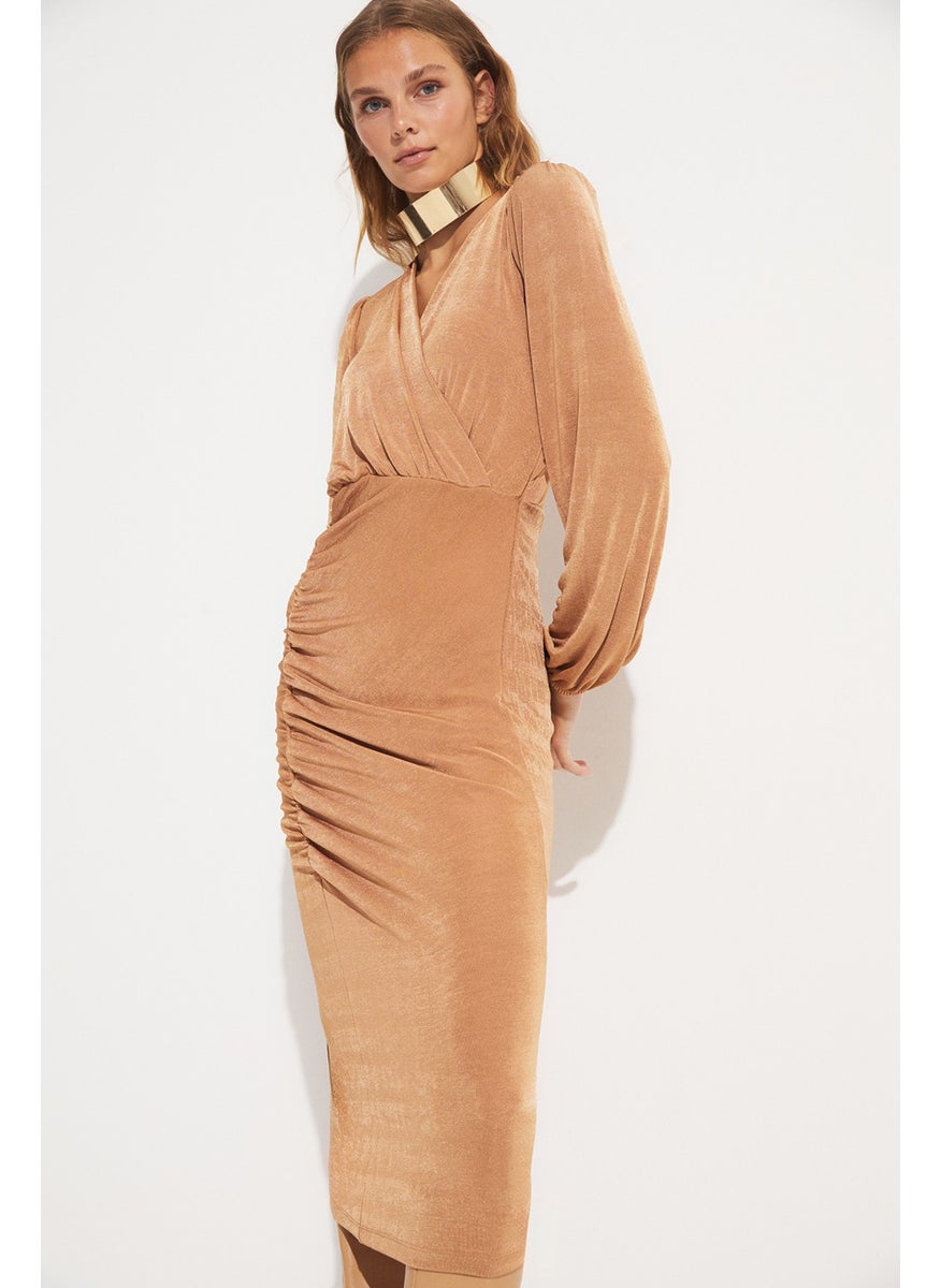 JUNE Ruched Knit Dress  - Image 5