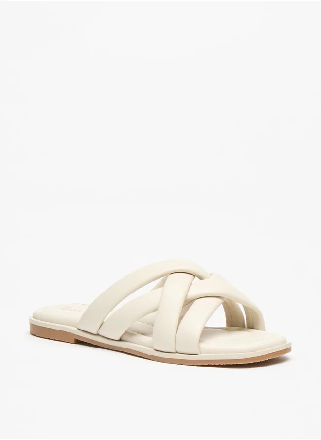 MISSY Little Missy Solid Criss Cross Slip-On Sandals