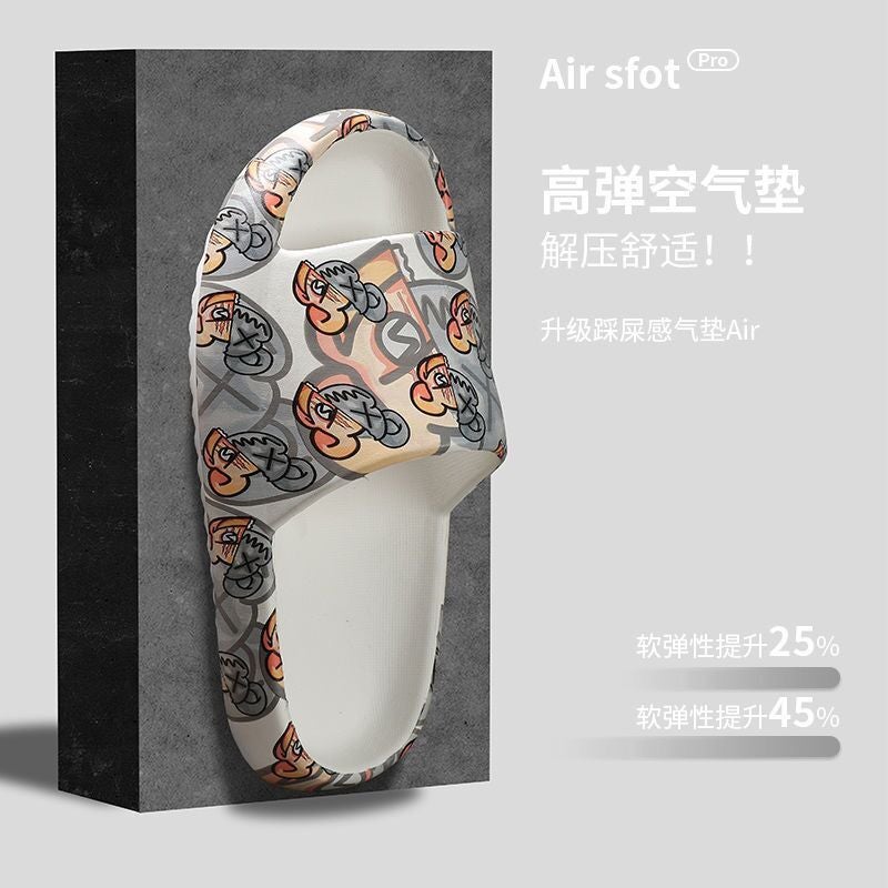 Men'S 2023 Trendy Slippers Non-Slip Wear-Resistant Deodorant Increased Flip-Flops Cartoon Indoor Bathroom Home Women'S Slippers - Image 4