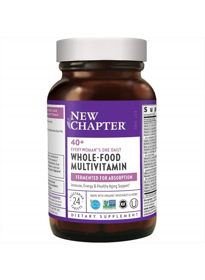 New Chapter Women's Multivitamin, Every Woman's One Daily 40+, Fermented with Probiotics + Vitamin D3 + B Vitamins + Organic Non-GMO Ingredients - 24 Count - Image 1