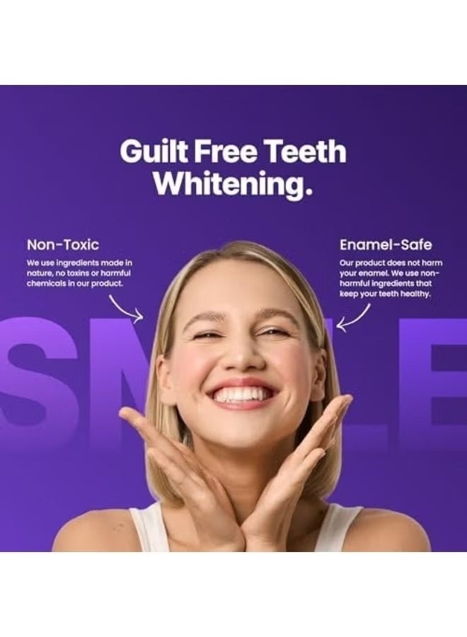 DrDent 42PCS DRDENT Purple Teeth Whitening Strips 21 Treatments - Safe for Enamel - Non Sensitive Teeth Whitening - Whitening Without Any Harm - Image 4