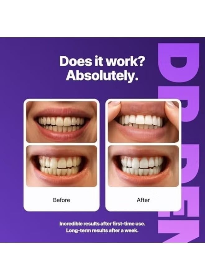 DrDent 42PCS DRDENT Purple Teeth Whitening Strips 21 Treatments - Safe for Enamel - Non Sensitive Teeth Whitening - Whitening Without Any Harm - Image 5