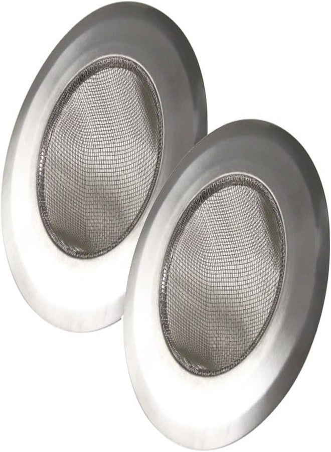 PDFans Sink Strainer, Stainless Steel Fine Mesh Kitchen Sink Strainer - Large Wide Rim 4.3" Diameter -2 Pack - Image 1