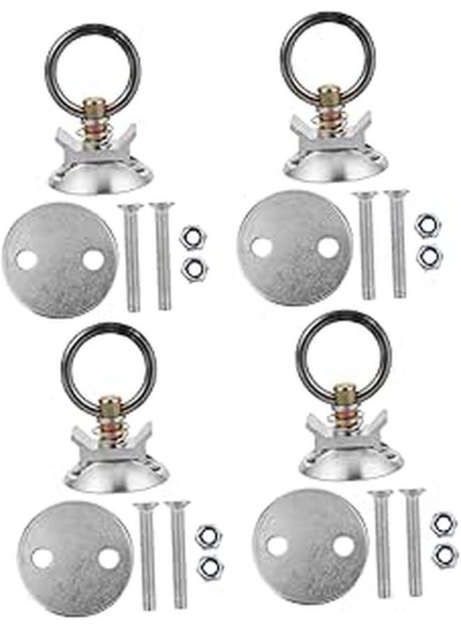 Heavy Duty Bolt Tie Down Anchor Kit Quick Release Round Fittings for Car Trunk Motorcycle Cargo - Image 1
