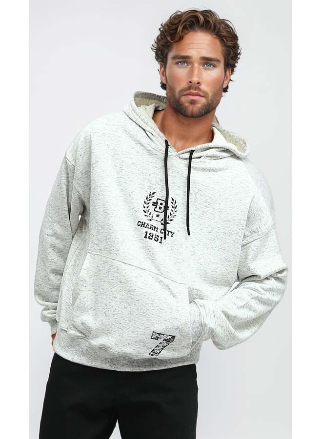 RAVIN Heather Slip On Off-White Comfy Hoodie - Image 1