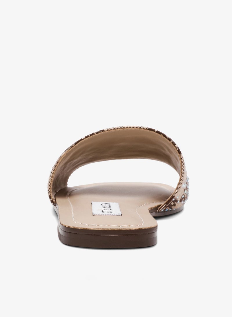 STEVE MADDEN Single strap Logo Canvas Flats - Image 4