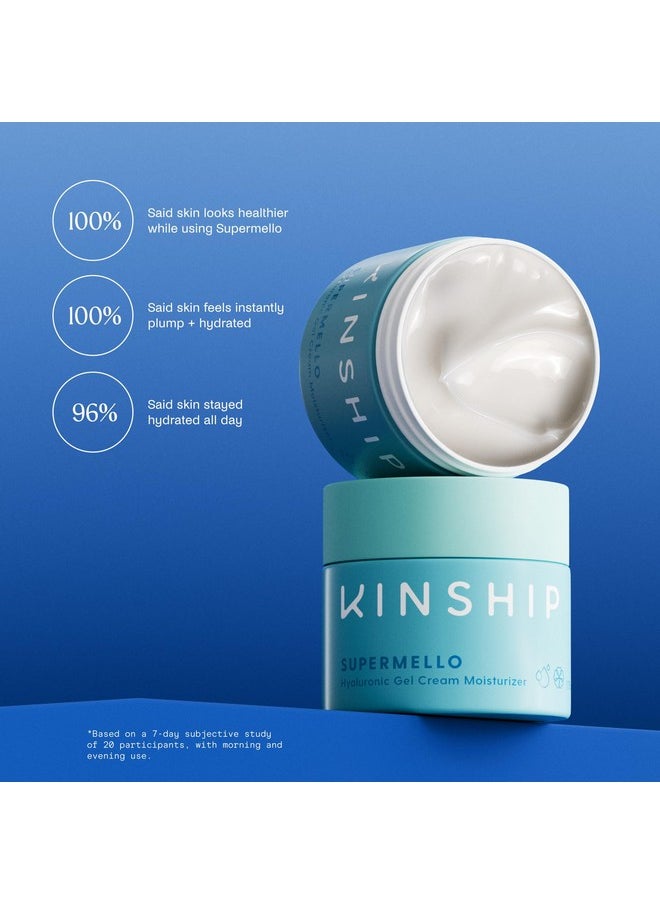 Kinship Kinship Gift Bundle - Self Reflect SPF, Supermello Moisturizer, Brightwave Vitamin C Eye Cream + Cosmetic Bag - 100% Mineral Sunscreen, Gel Cream + Hyaluronic Acid, Reduce Fine Lines + Under Eye Bags  - Image 4