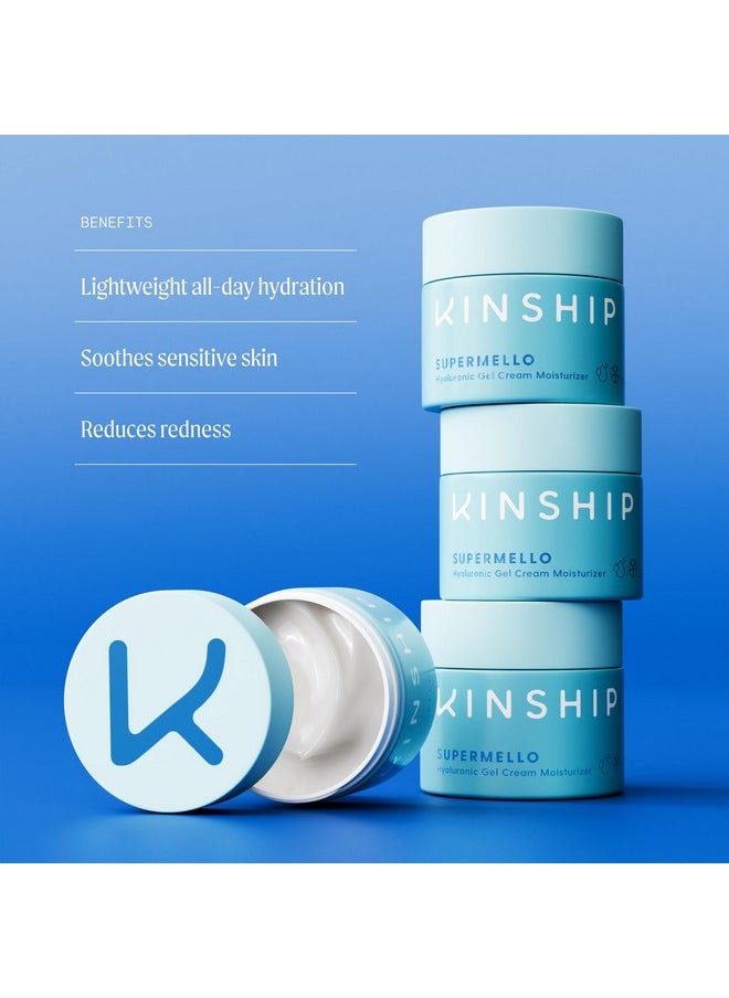 Kinship Kinship Gift Bundle - Self Reflect SPF, Supermello Moisturizer, Brightwave Vitamin C Eye Cream + Cosmetic Bag - 100% Mineral Sunscreen, Gel Cream + Hyaluronic Acid, Reduce Fine Lines + Under Eye Bags  - Image 5