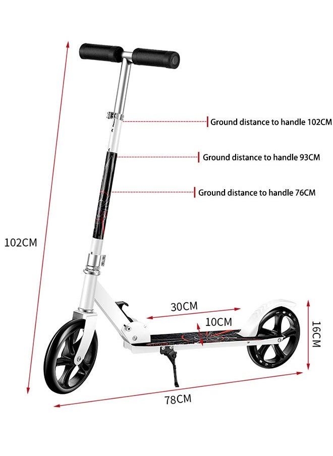 Arabest - Two-Wheeled Scooter,Foldable,Lightweight,Three-Position Height Adjustment,Standing Riding Brake,Suitable for Riders 5 Years and Older(102*78*16cm) - Image 1