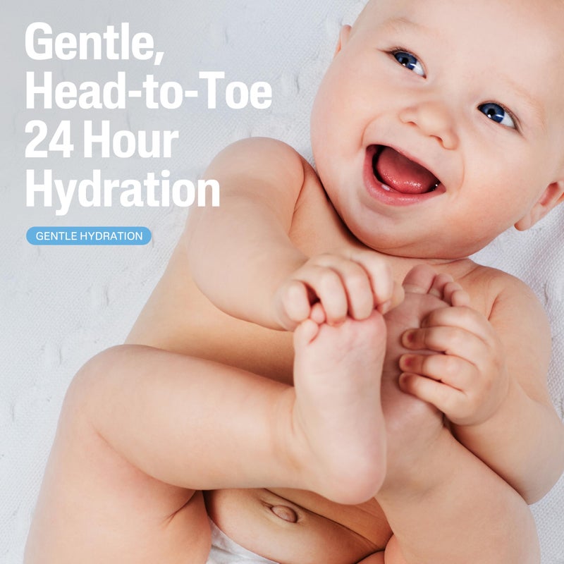 Cetaphil غسول وشامبو سيتافيل للأطفال مع لوشن الجسم، أساسيات البشرة الصحية، ترطيب من الرأس إلى القدمين لمدة تصل إلى 24 ساعة، للبشرة الحساسة والدقيقة، عبوة من 2، أبيض - Image 2