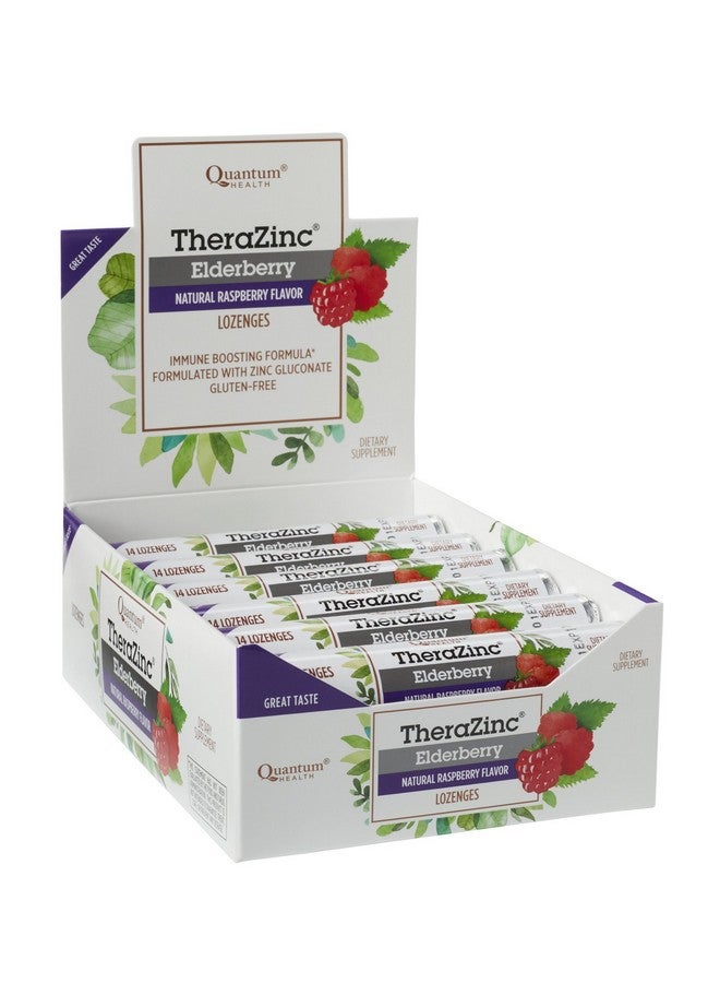 Quantum Health TheraZinc Zinc Lozenges|Elderberry Raspberry|Immune Support Formulated with Zinc Gluconate|Fast Relief|No Aftertaste|14 Count - Image 2
