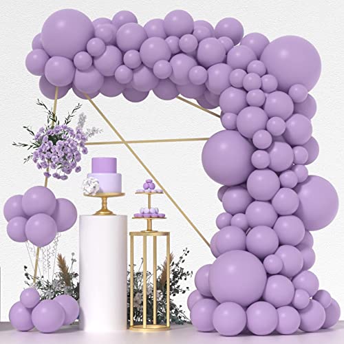 atorakushon Purple and Golden Happy Birthday Paper Banner With 100Pc Purple Pastel Latex Balloons Decoration For Boys Girls Boyfriend Girlfriend Cuple Kids Birthday Celebrations Decorative Items Décor - Image 5