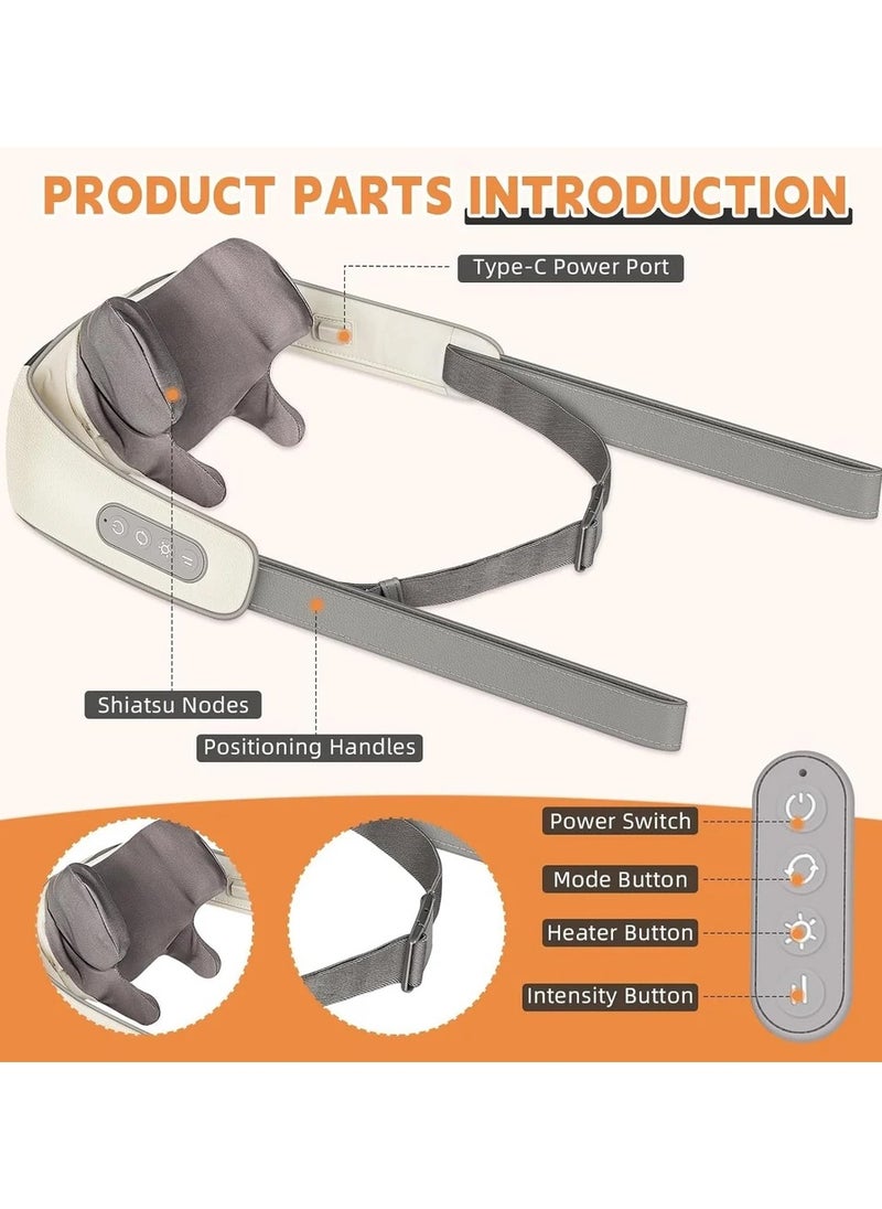 DubaiGallery - The New Neck and Shoulder Heat Massager, Wireless Shiatsu Massage with Heat, Soothely Neck Massager for Pain Relief Deep Tissue, Banasuer Neck & Shoulder Massager with Heat - Image 1