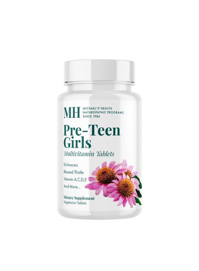 MICHAEL'S Health Naturopathic Programs Pre-Teen Girls - 120 Vegetarian Tablets - Daily Multivitamin for Healthy Growth & Development - Kosher - 60 Servings - Image 1