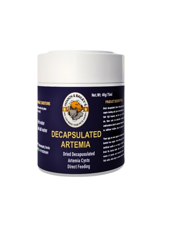 أرتيميا هوتش آند بيلي منزوعة القشرة، تغذية مباشرة، أكياس جافة 100%، 40 غرام، بيض روبيان مالح غني بالبروتين منزوع القشرة، للتغذية المباشرة، عبوة واحدة، لجميع مراحل الحياة. - Image 1