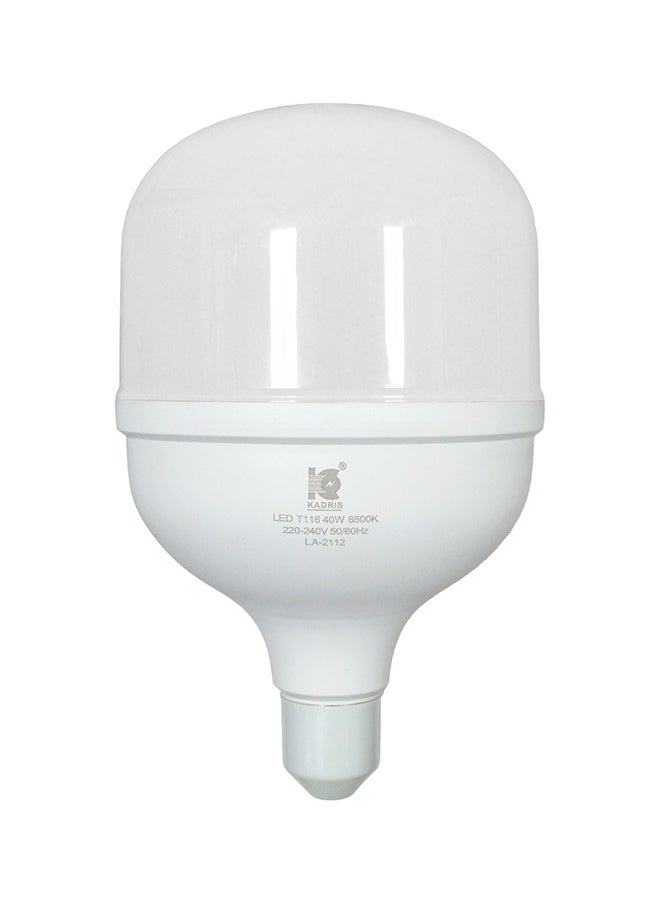 KADRIS مصباح LED بزار 40 واط ضوء النهار (أبيض بارد) LA-2112 6500 كيلوفولت موفر للطاقة مغلف بالبلاستيك الألمنيوم على شكل T 3600 لومن AC220-240V 50-60HZ، معتمد من إسماء مع ضمان سنة واحدة  - Image 2