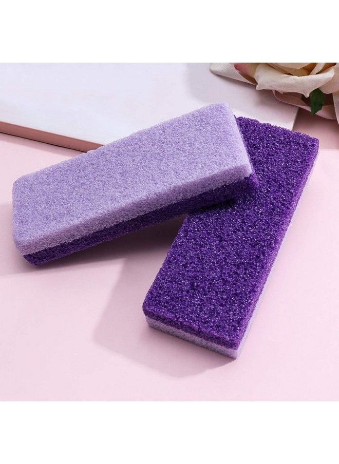 Healifty 2Pcs Foot Pumice Stone Exfoliator Pedicure File Block Callus Remover Scrubber (Purple)  - Image 5