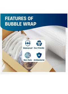 Hi Care [Pack of 2 Rolls] Bubble Wrap Roll 75cm x 10m Packing Bubble Roll Air Bubble Cushioning Wrap Roll for Packaging Fragile Items, Shipping, Mailing, Packing and Moving Supplies  - Image 5