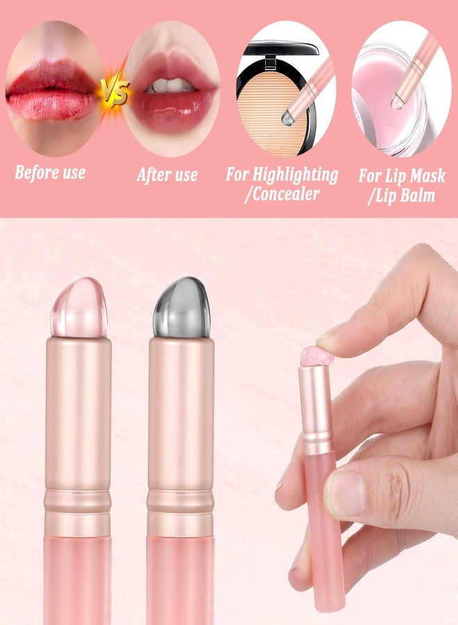 Hariendny 2pcs Silicone Lip and Concealer Makeup Brushes, Premium High Elastic Silicone Brush Set, Lip Mask Applicator Silicone Lip Brush, Reusable Cosmetic Tools for Lipsticks, Lip Balm, Concealer and Nail - Image 5