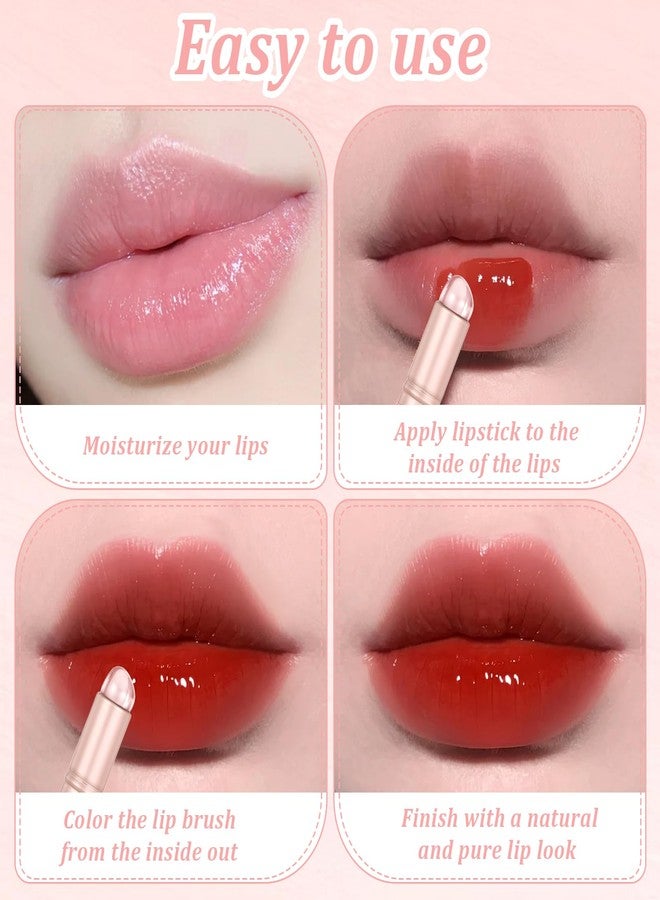 Hariendny 2pcs Silicone Lip and Concealer Makeup Brushes, Premium High Elastic Silicone Brush Set, Lip Mask Applicator Silicone Lip Brush, Reusable Cosmetic Tools for Lipsticks, Lip Balm, Concealer and Nail - Image 3