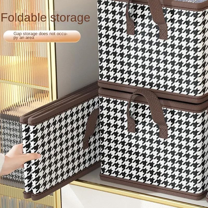 JUVIW Foldable Steel Frame Clothes Organizer Storage Box for Wardrobe Saree Shirts and Blankets 3 - Image 3