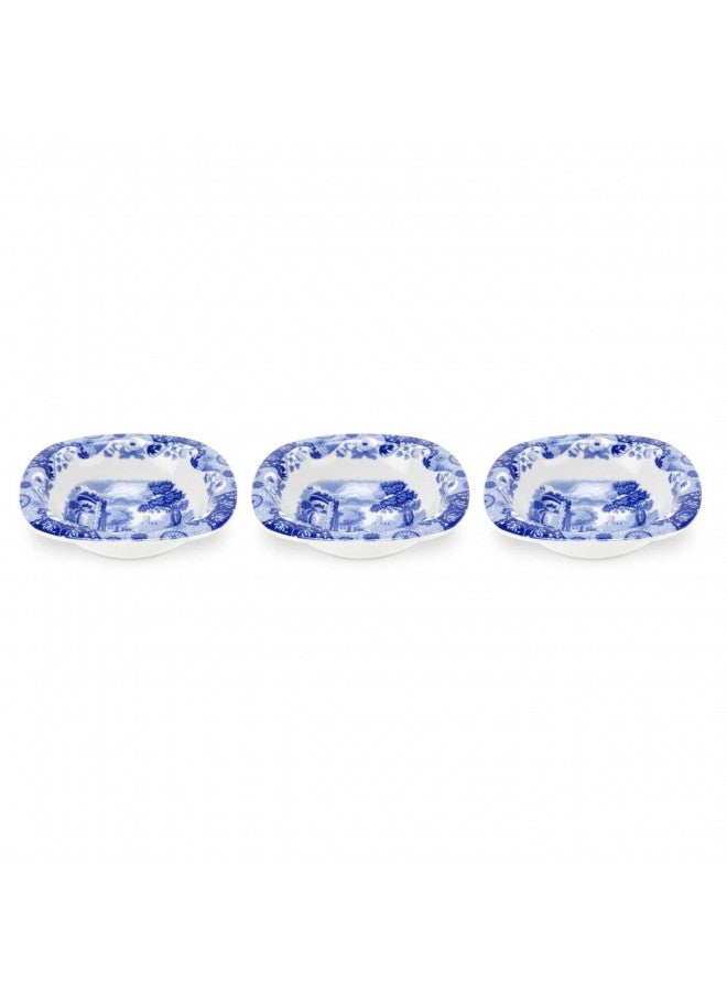 Spode Blue Italian Collection Dip Dishes | Set of 3 Mini Dipping Bowls for Serving Sauces and Side Dishes | Made of Fine Porcelain | Dishwasher and Microwave Safe | Blue/White - Image 1