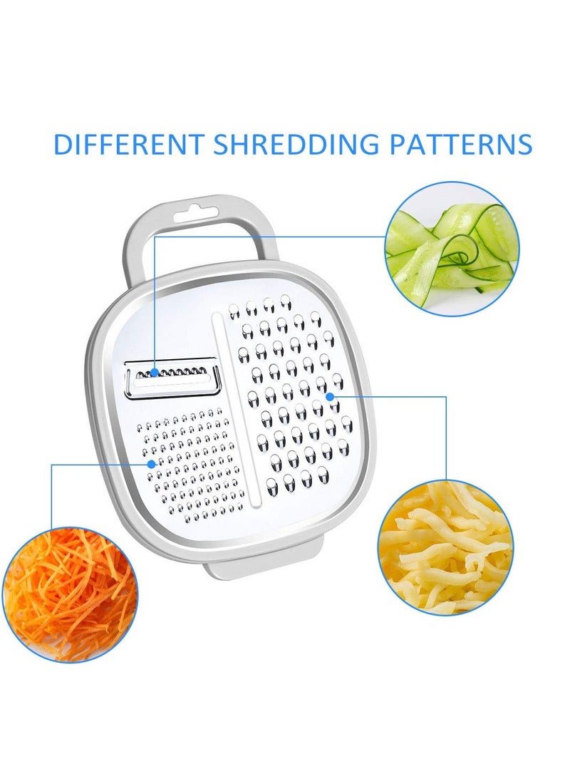 VIO Stainless Steel Ginger Garlic Grater with Handle Container and Lid Vegetable Chopper Slicer Shredder for Parmesan Cheese Chocolate Shredder with Storage Box Easy to Use Kitchen Tool  - Image 3