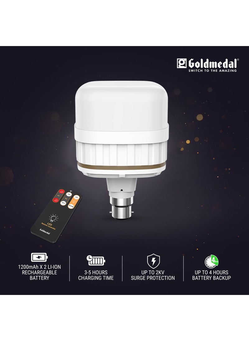 GOLD MEDAL Goldmedal Inverto 20 LED Rechargeable Lamp 20Watt Cool Daylight 6500K Pack of 1 with remote 2400mAh LiIon Recharchable Battery Energy Saving Up to 70 lumens per watt  - Image 3