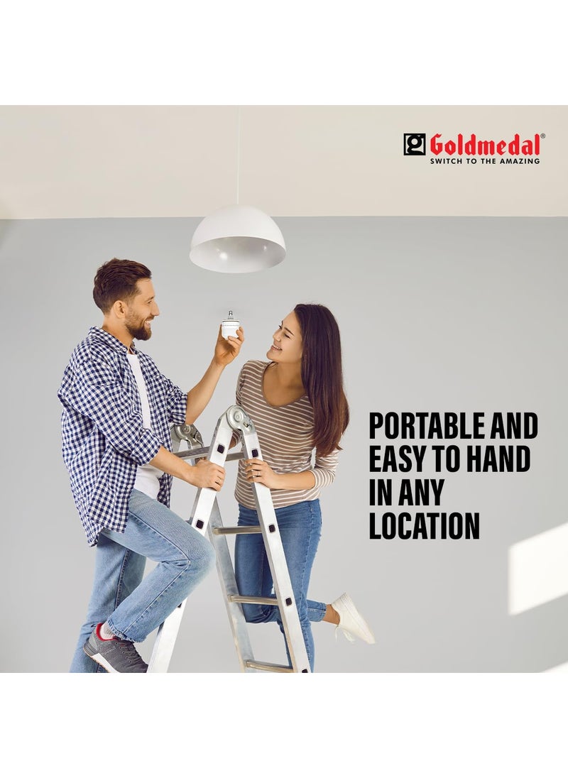 GOLD MEDAL Goldmedal Inverto 20 LED Rechargeable Lamp 20Watt Cool Daylight 6500K Pack of 1 with remote 2400mAh LiIon Recharchable Battery Energy Saving Up to 70 lumens per watt  - Image 4