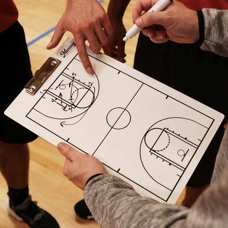 Murray Sporting Goods Dry Erase Coaches Clipboard | Double-Sided Dry Erase White Board (Basketball) - Image 4