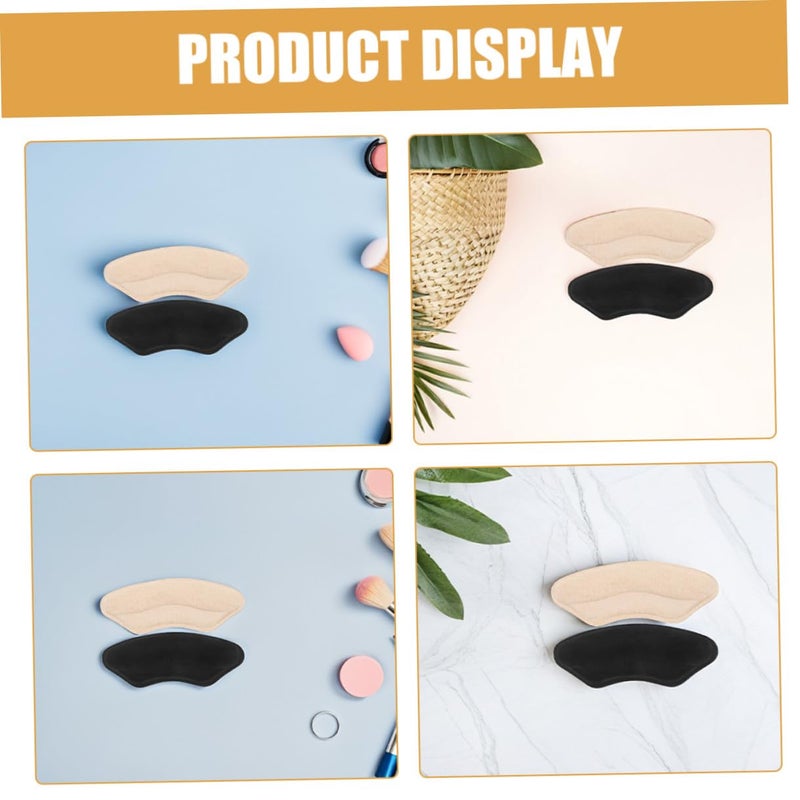 Non Slip Adhesive Heel Cushions 4 Pairs Black Beige For Blisters Loose Shoes - Image 4