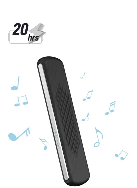 Pillow Speaker Bone Conduction Stereo, Mini Portable Bluetooth Sleep Speaker, Insomnia White Noise Machine, for Deep Sleeping, Side Sleepers (Black)