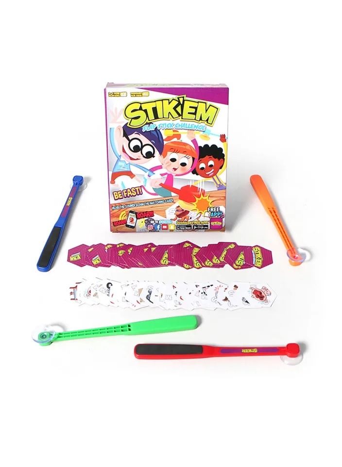 لعبة تحدي Stik'Em Slap Stick، لعبة ممتعة، لعبة عائلية - Image 1