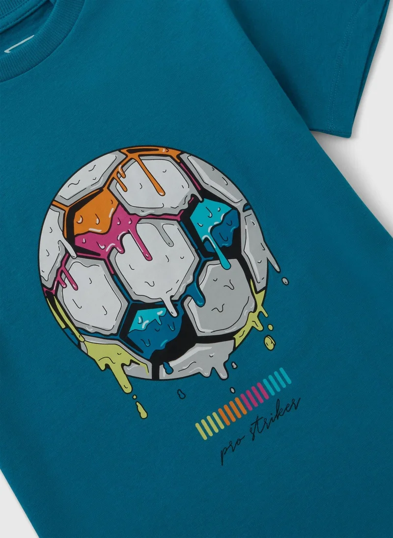 ماتلان تيشيرت كرة قدم أزرق للأولاد