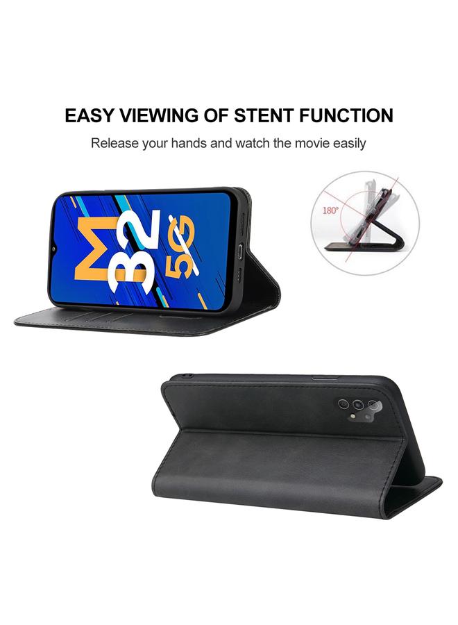 S-TOP Case For Samsung Galaxy M32 5G Magnetic Closure Leather Phone Case - Image 4
