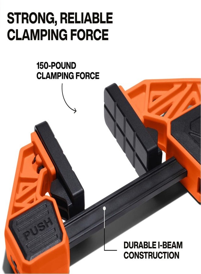 Klein Tools 47551 Speed-Klamp 12-Inch, Clamp/Spreader 2 Pack, 150-Pound Clamping Force, One-Handed-Operation for Woodworking and Metal Projects - Image 4