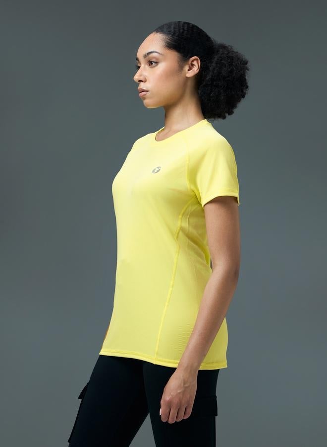 Technosport Women Solid Slim Fit Crew Neck T-Shirt - Image 3
