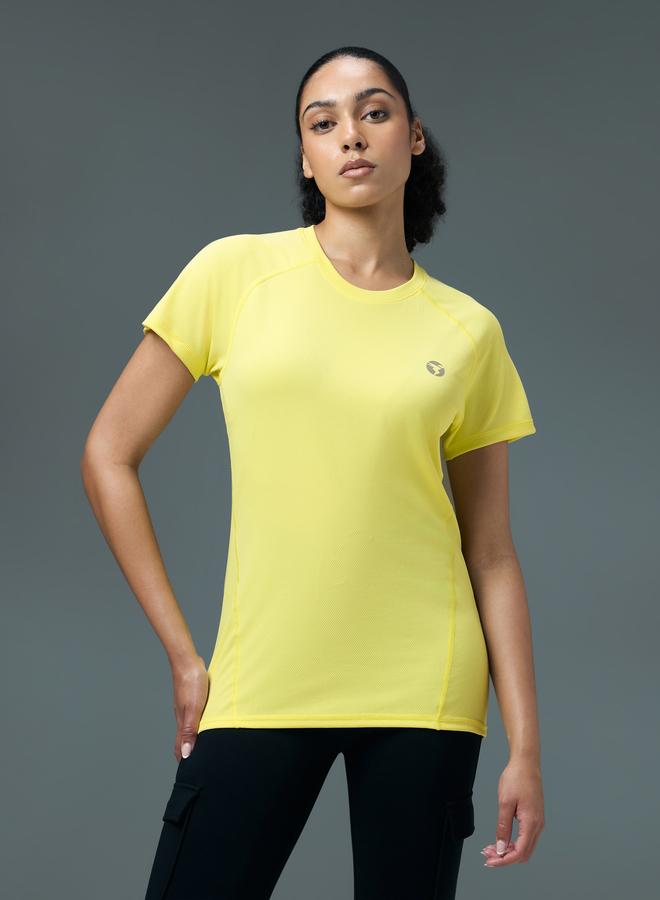 Technosport Women Solid Slim Fit Crew Neck T-Shirt - Image 5