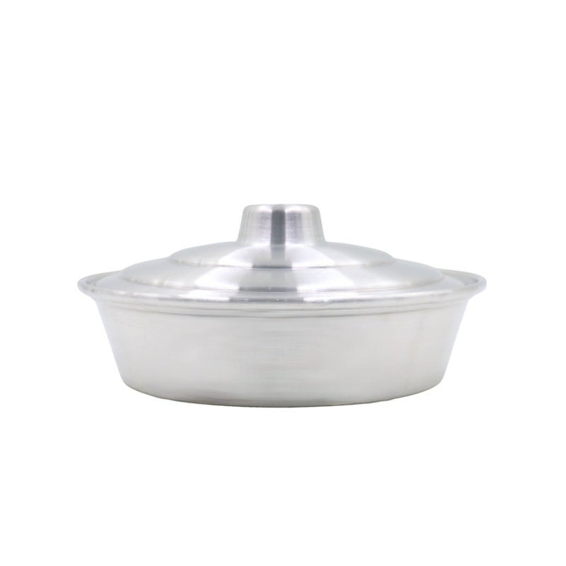 A set of 3 pieces of aluminum Round oven trays with a lid - Image 5