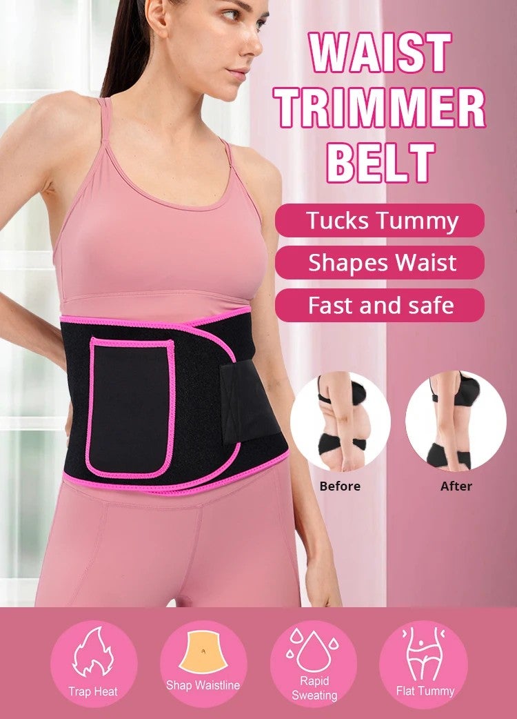 Bluejw Premium Power Weight Loss Waist Trimmer - Sport Slim Sweat Belt for Belly & Waist Slimming - Image 3