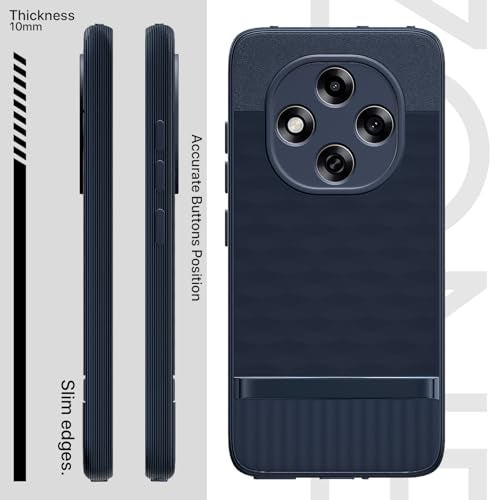 Pikkme Back Cover for Oppo F31 Pro 5G Camera Protection 3D Hexa Cube Design Silicone Protective Bumper Case (Blue) - Image 3