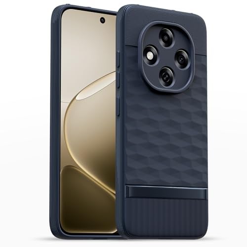 Pikkme Back Cover for Oppo F31 Pro 5G Camera Protection 3D Hexa Cube Design Silicone Protective Bumper Case (Blue) - Image 1