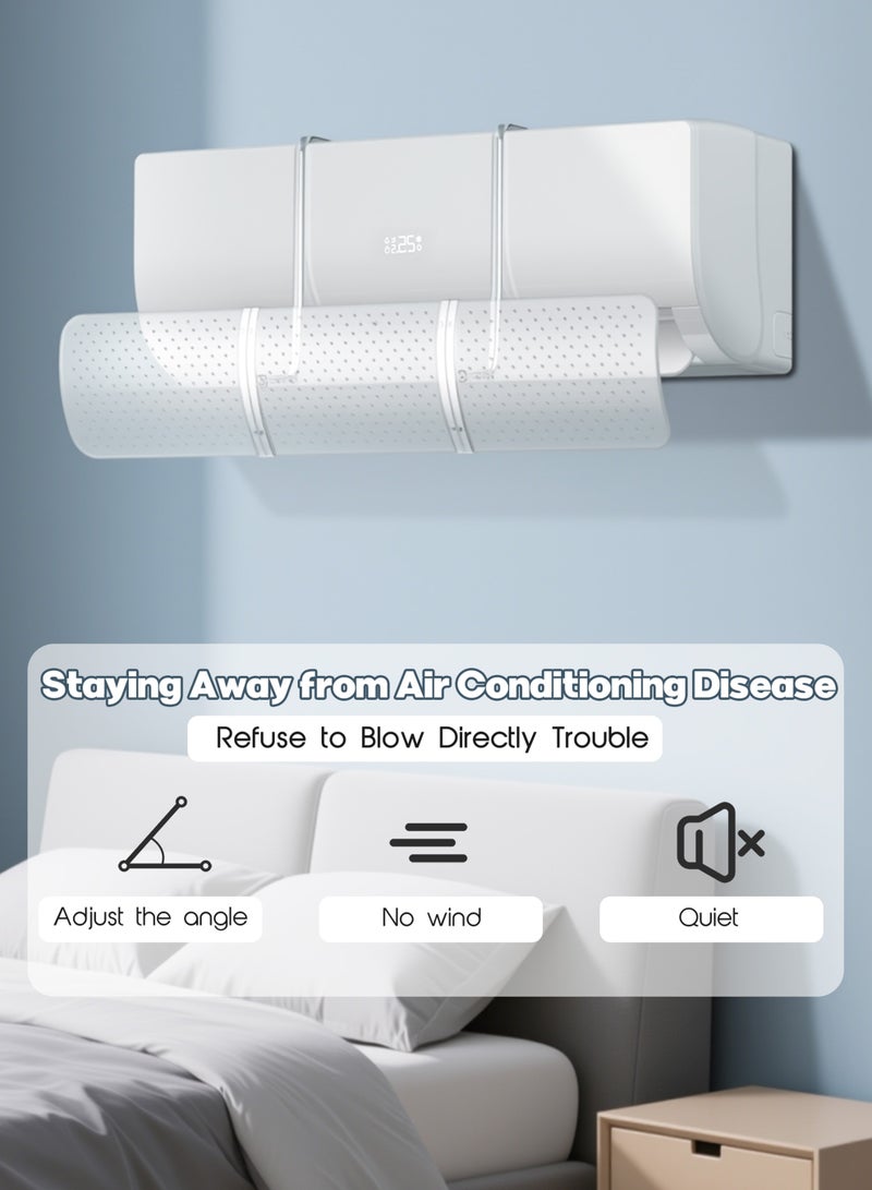 نكومي عاكس هواء لمكيف الهواء، حاجب هواء بارد ودافئ قابل للتعديل لمكيف الهواء البارد والدافئ للمنزل/المكتب، لكبار السن، والرضع، والنساء الحوامل (90 سم) - Image 2