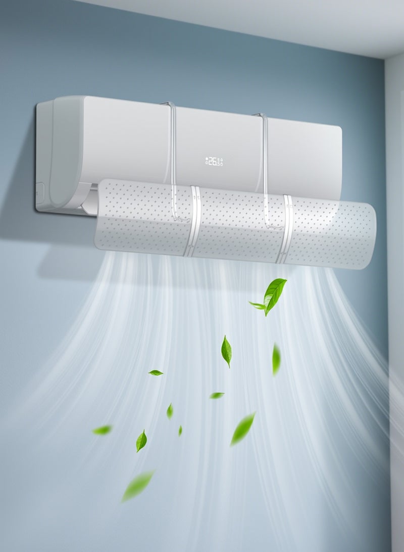 نكومي عاكس هواء لمكيف الهواء، حاجب هواء بارد ودافئ قابل للتعديل لمكيف الهواء البارد والدافئ للمنزل/المكتب، لكبار السن، والرضع، والنساء الحوامل (90 سم) - Image 1