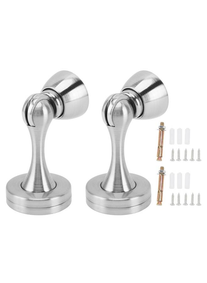 Thoraya 2Pcs Door Stopper Thickened Zinc Alloy Easy Installation Strong Magnetic Door Stop Door Holder for Bedroom Office Living Room  - Image 1
