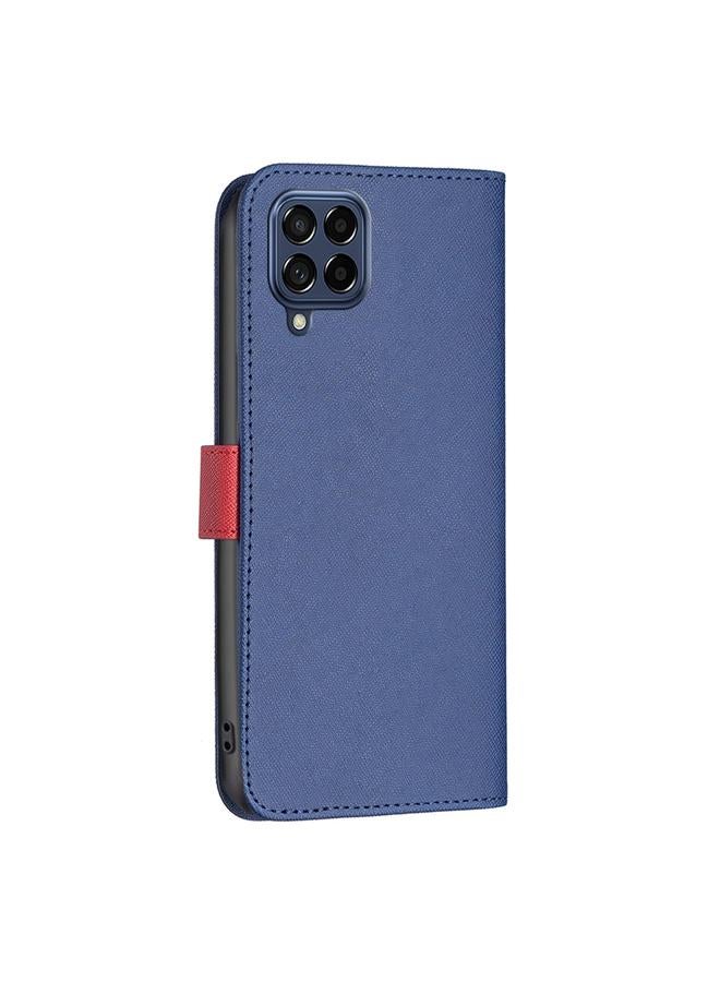 S-TOP Case For Samsung Galaxy M53 5G BF13 Color Matching Cross Texture Leather Phone Case - Image 3
