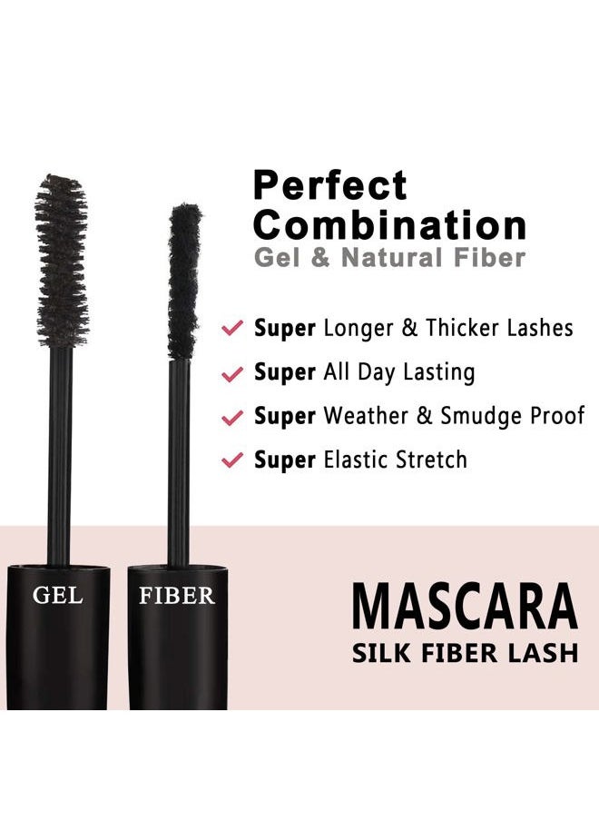 youngfocus - Youngfocus 3D Fiber Lash Mascara Waterproof, Luxuriously Longer, Thicker, Voluminous Eyelashes, Long-Lasting, Dramatic Extension, Smudge-proof, Hypoallergenic Formula-Best Gift - Image 1