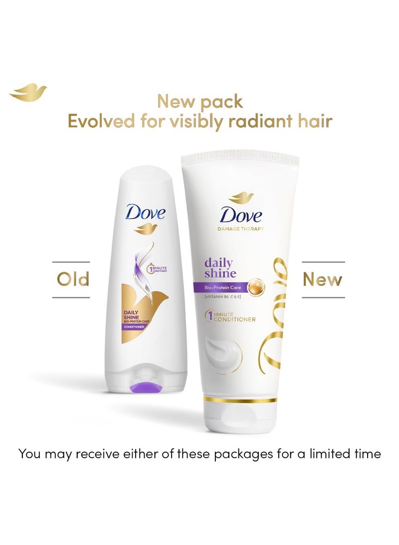 Dove Daily Shine Hair Conditioner With Nutritive Serum For Smooth & Shiny Hair, 175 Ml, All, 1 Count - Image 2