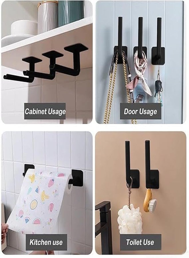 JIGVA Hat Rack for Wall Hat Organizer, Hat Racks for Baseball Caps Strong Adhesive Hooks for Hat Organizer Stainless Steel Hat Hanger Use Wall Hole for Door, Pack of 4 - Image 5