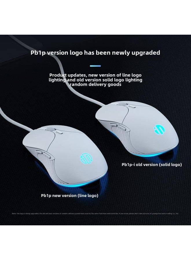 British Fick B1 Wired Gaming Mouse 6-key B8 Girls Version Silent Macro Programming Luminous Office Gaming Mouse-Color:White PB1 Enhanced Version-Interface:Official Standard - Image 4